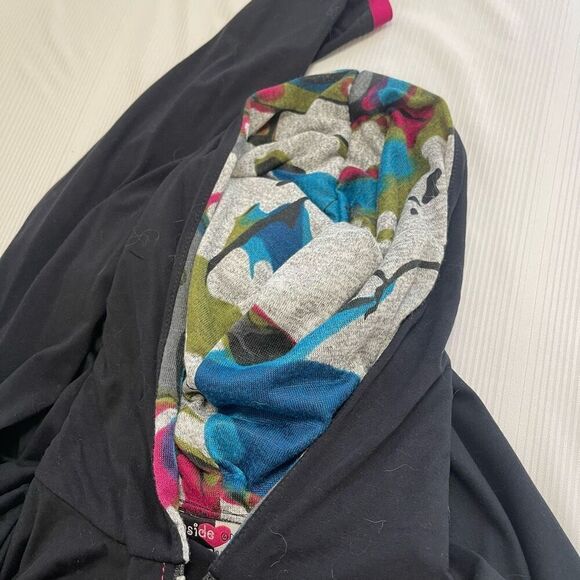 Inside Out Black Lagenlook Art To Wear Plus Size Jacket Size XXL - Picture 5 of 7